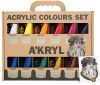 Akril festékkészlet A'kryl 12x100ml