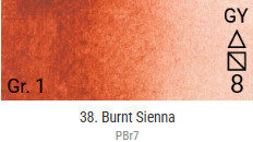 Renesans Grand Godet akvarellfesték – 38 Burnt Sienna