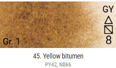 Renesans Grand Godet akvarellfesték – 45 Yellow Bitumen
