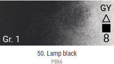 Renesans Grand Godet akvarellfesték – 50 Lamp Black