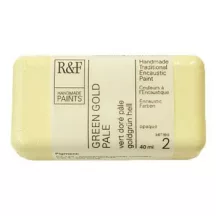 R&F Encaustic festék 40ml – 102H zöld arany halvány