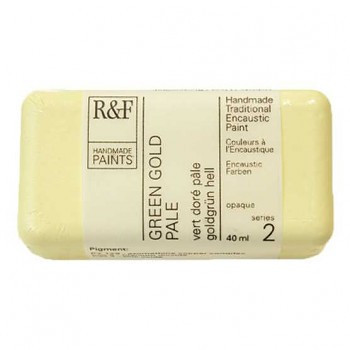 R&F Encaustic festék 40ml – 102H zöld arany halvány