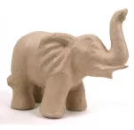 Elefánt papírmasé-ból, nagy 17 cm Elefánt papírmasé-ból, nagy 17 cm