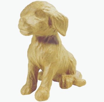 Kutya papírmasé-ból, nagy 17 cm