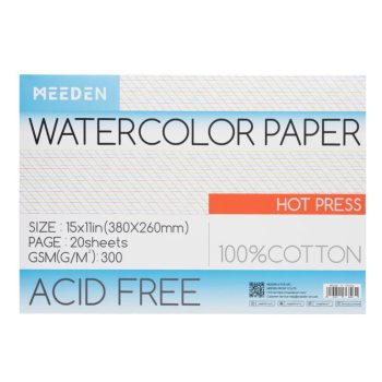 Akvarell nyomólap Meeden 100% pamut 26x38cm melegen préselt