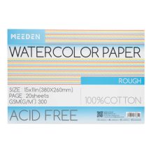 Akvarell tömb Meeden 100% pamut 26x38cm Rough
