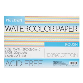 Akvarell tömb Meeden 100% pamut 26x38cm Rough