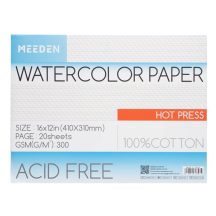akvarell pad Meeden 100% Cotton 31x41cm Hot Pressed