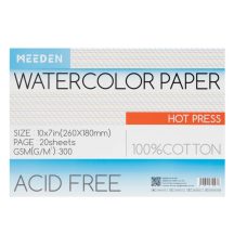 akvarell pad Meeden 100% Cotton 18x26cm Hot Pressed