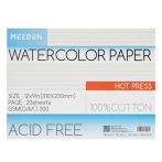 akvarell pad Meeden 100% Cotton 23x31cm Hot Pressed