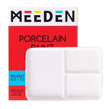 Porcelain palette / bowl with 3 wells 25x18cm