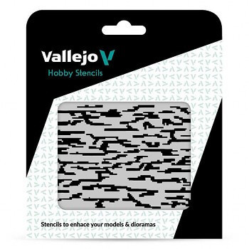 Vallejo modellező sablon – Pixelated Modern Camo