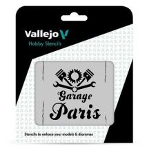 Vallejo Modellező sablon – Vintage Garage Sign