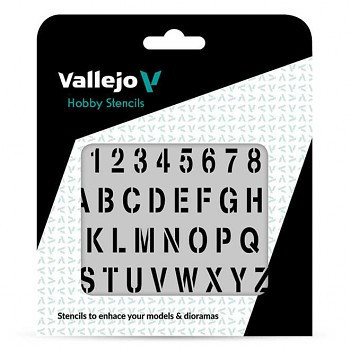 Vallejo modellező sablon – Stamp Font