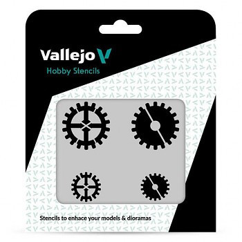 Vallejo modellező sablon – Gear Marks