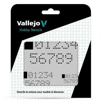 Vallejo Modellező sablon – Digital Numbers