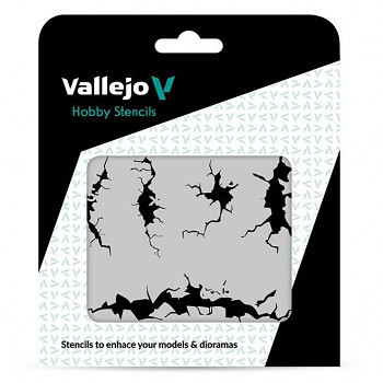 Vallejo modellező sablon – Cracked Wall