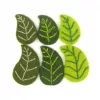 Felt leaves from natural wool - 6 pcs Felt leaves from natural wool - 6 pcs