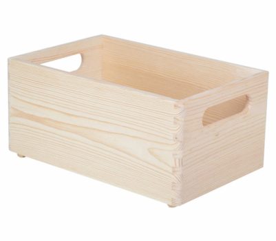 Wooden crate 30x20cm natural