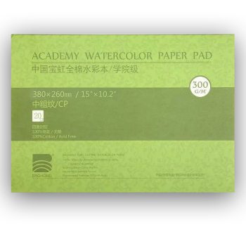 Akvarelltömb - Baohong Pure Cotton Cold Pressed Watercolor Paper Pad 380x260mm