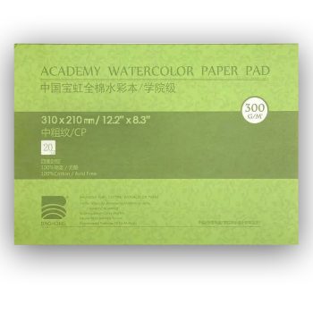 Akvarelltömb - Baohong Pure Cotton Cold Pressed Watercolor Paper Pad 310x210mm