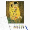 Számozott kifestő készlet vászonra 40x50 cm - Gustav Klimt: Csók Számozott kifestő készlet vászonra 40x50 cm - Gustav Klimt: Csók
