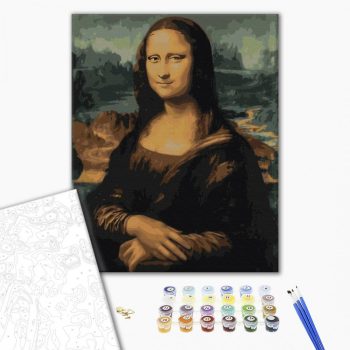 Számozott kifestő készlet vászonra 40x50 cm - Mona Lisa