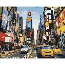 Számos kifestő felnőtteknek, feszített vászon 40x50 cm - New York Time Square