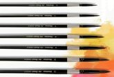   Hegyes kerek ecsetkészlet akvarellhez, Mondrian 3000 sorozat - Kevert szőrű: Mókuszőr és Black Taklon szálak vegyesen - 7 db-os szett