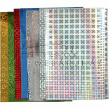 Holografikus papír - Vegyes színek és minták, 1 lap, A4