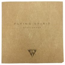 Clairefontaine Flying Spirit vázlatfüzet, elefántcsont, fűzött 90 gr 120 oldal, 15,5x15,5 cm