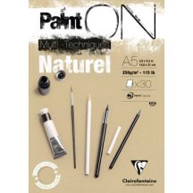 PaintON Kraft rajztömb, enyhén szemcsés papír, vegyes technikákhoz 250 g/m2 30 ív A5