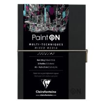 PaintON tömb, varrott, fekete papír, vegyes technikákhoz 250 g/m2 32 ív 14,8 x 21 A5