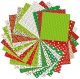 Origami papír - 60 lapos, karácsony mintás hajtogató készlet 20x20 cm - Karácsony