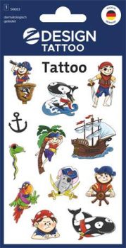 Matrica, tetoválás, 1 ív, 76x120 mm, AVERY ZWEC...