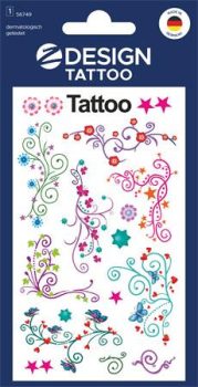 Matrica, tetoválás, 1 ív, 76x120 mm, AVERY ZWEC...