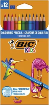 Színes ceruza készlet, BIC KIDS "Tropicolors",...
