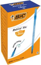 Golyóstoll, 0,32 mm, kupakos, BIC "Round Stic C...