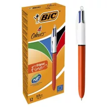 Golyóstoll, 0,3 mm, nyomógombos, négyszínű, BIC...