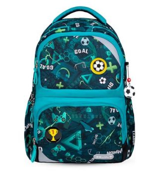 Iskolatáska, cipzáras, BELMIL "Maxi Pack Footba...