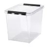 Műanyag tárolódoboz, 25 liter, fekete fogantyúk...