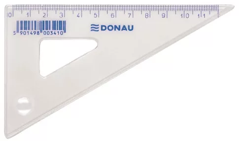 Háromszög vonalzó, műanyag, 60°, 12 cm, DONAU Háromszög vonalzó, műanyag, 60°, 12 cm, DONAU