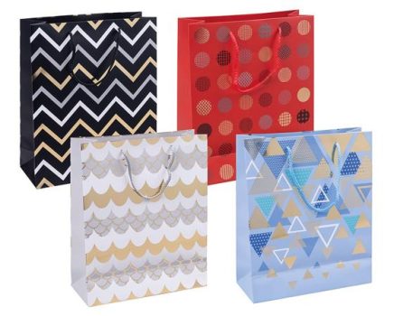 Ajándéktáska, zsinórfüles, 25x30x10 cm, DONAU "...