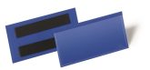   Logisztikai zseb, 100x38 mm, fekvő, DURABLE, mágnessel, sötétkék
