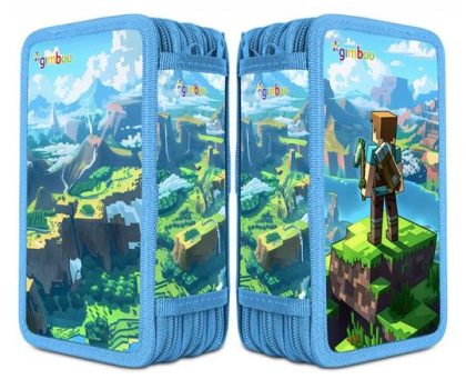 Tolltartó, töltött, 3 emeletes, cipzáras, "Gimb...