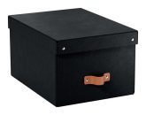 Tárolódoboz, M méret, LEITZ "Puro", fekete
