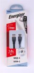 USB kábel, USB-C - USB-C, 1,2m, ENERGIZER, fekete USB kábel, USB-C - USB-C, 1,2m, ENERGIZER, fekete
