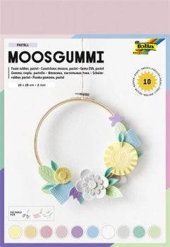 Moosgumi, 20x29 cm, 10 lap, FOLIA "Pastel", 10...
