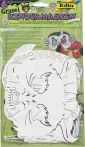 Kreatív maszk, 6 db, fehér, FOLIA, ijesztő