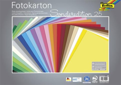 Dekorkarton, 2 oldalas, 50x70 cm, 300 g, 25 lap...